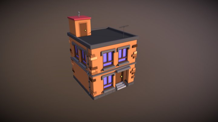 Low Poly Building 3D Model