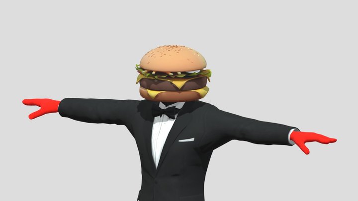 BurgerMan Skibidi Toilet Meme 3D Model