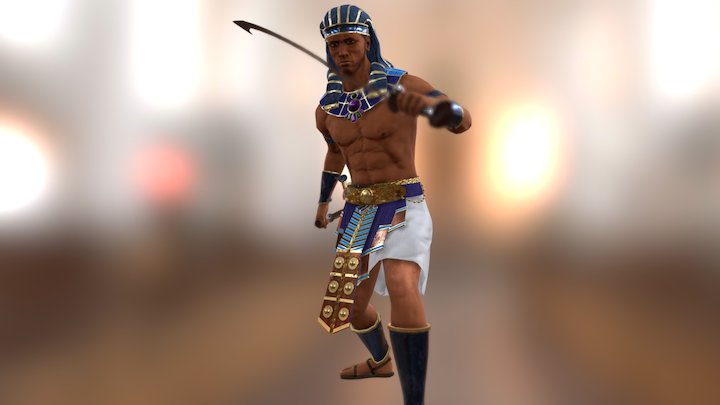 Anubis Warrior Pose2 3D Model