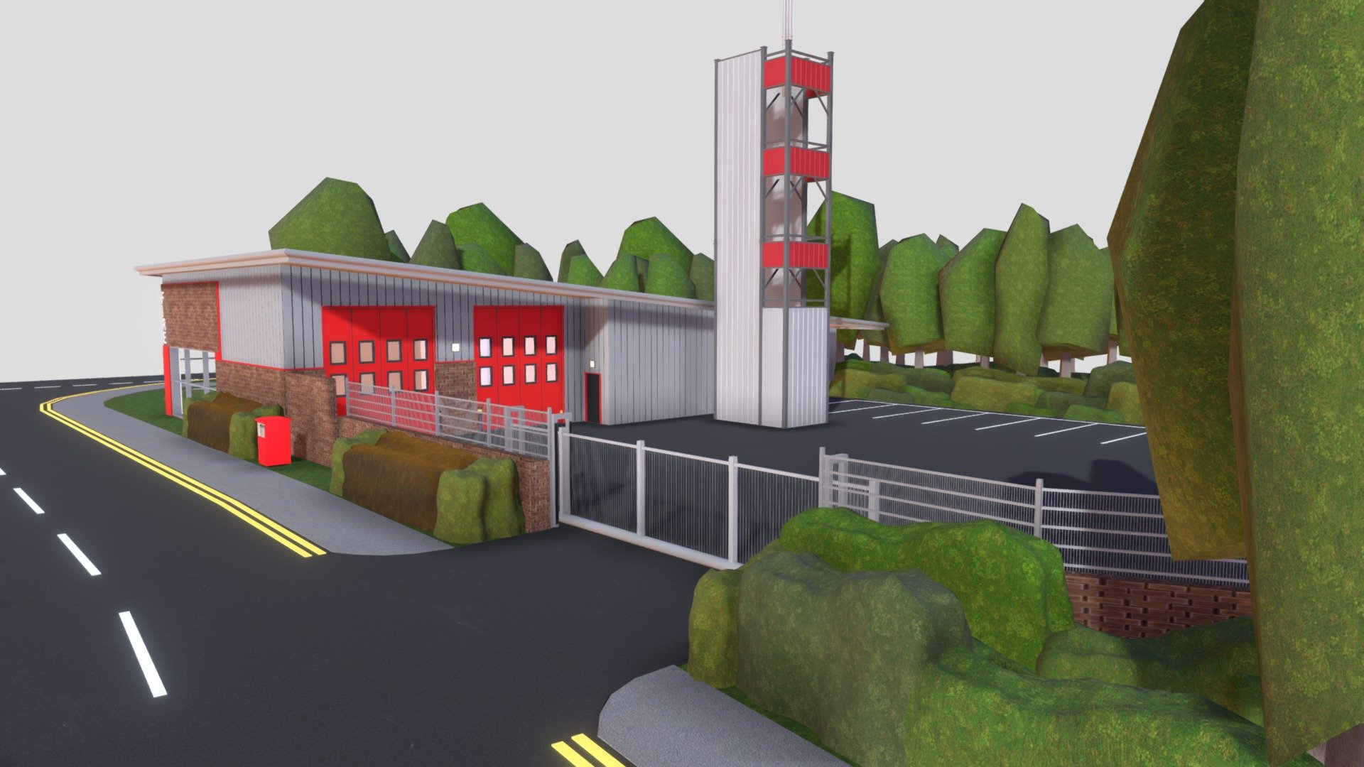 Brackley Fire Station Diorama 3D model by joshdiamond34 [f49fa0e