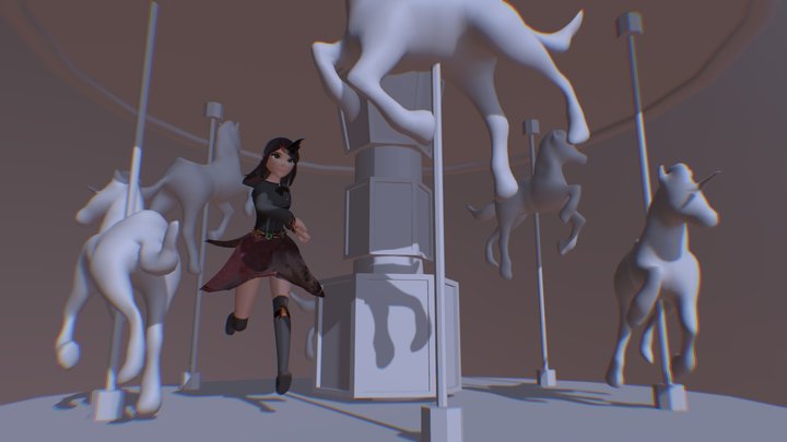 Running on Carousel 3D Model