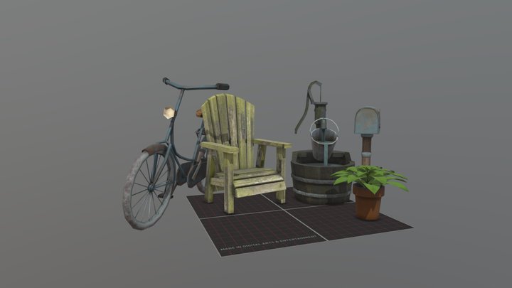 DAE 5 Finished props - Grandma's House 3D Model