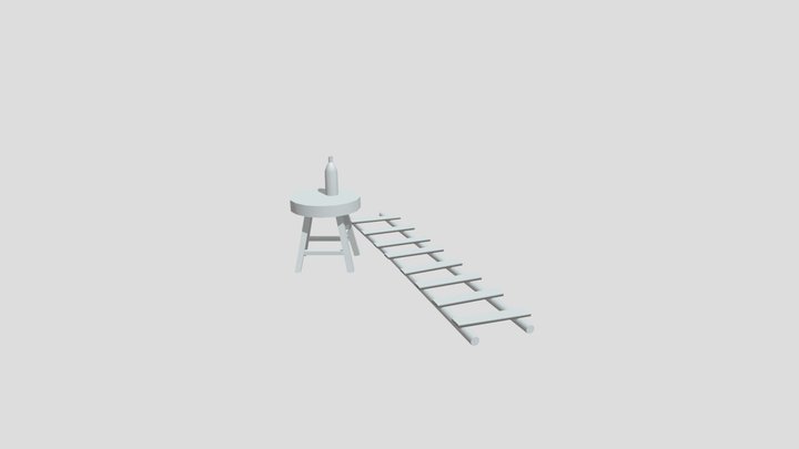 Forest Loner - 3 Simple props 3D Model