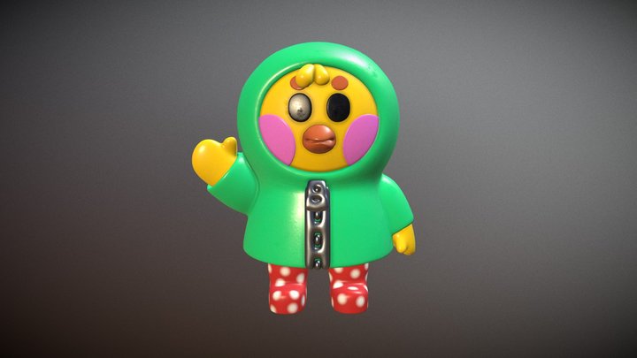 Pollito Mojado 3D Model