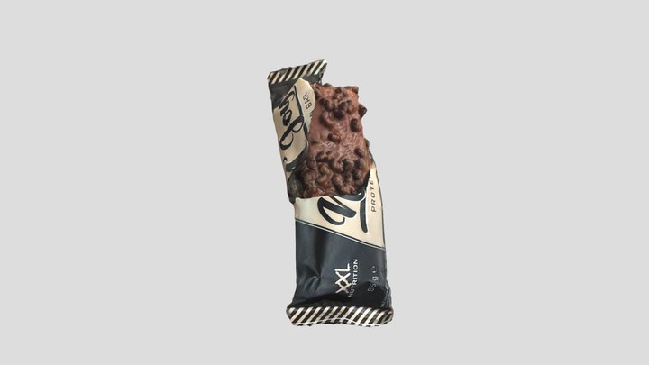 protein bar half package 3D Model
