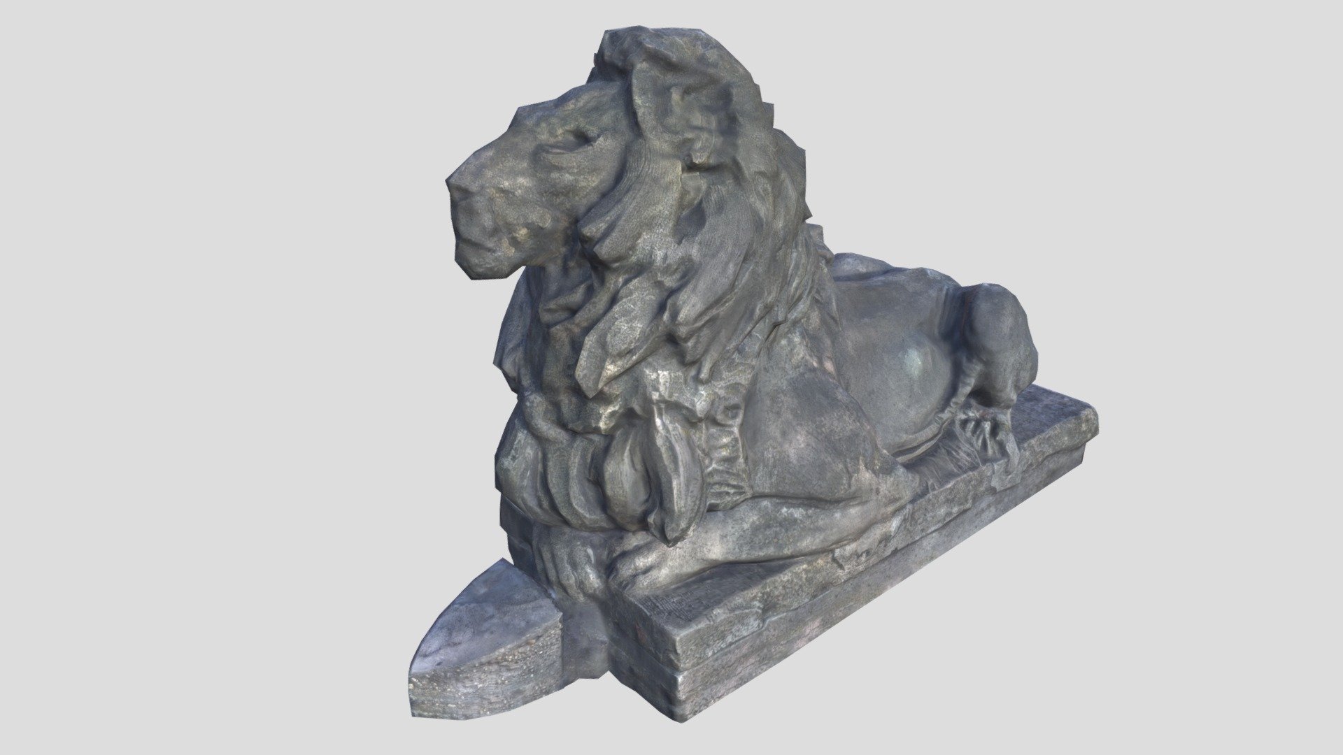 Lion Statue Ópusztaszer. Hungary Buy Royalty Free 3D model by