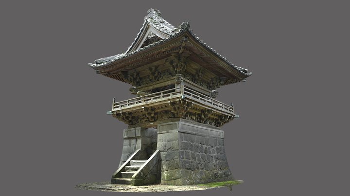 飯綱寺の鐘楼　Izuna-ji bell tower 3D Model