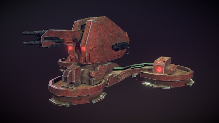 Flying Turret 3D Model