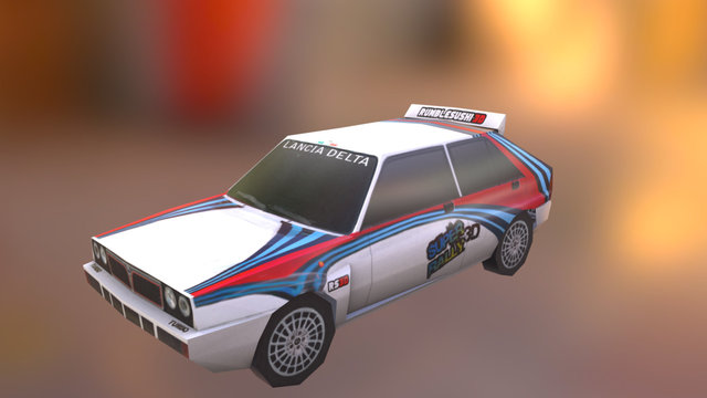 Lancia Delta (LowPoly) 3D Model