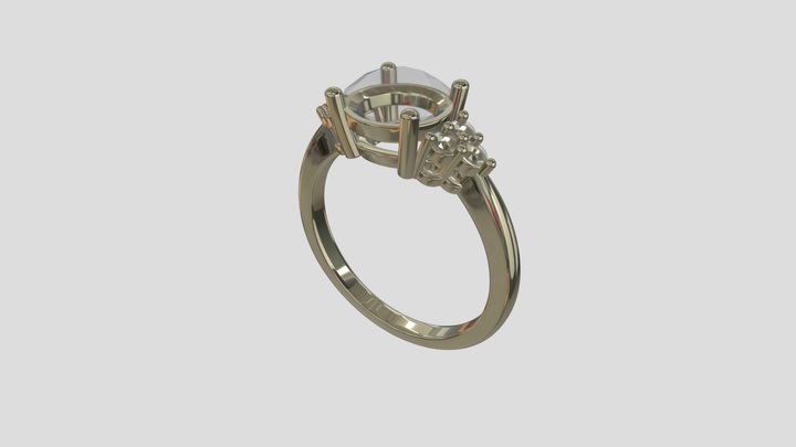 AGRG006 goldring wedding engagement luxury – Kostenloses 3D-Modell STL