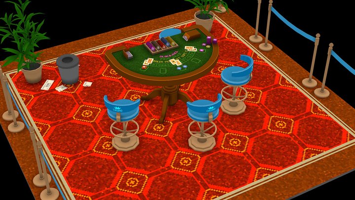 Casino BlackJack 3D Model