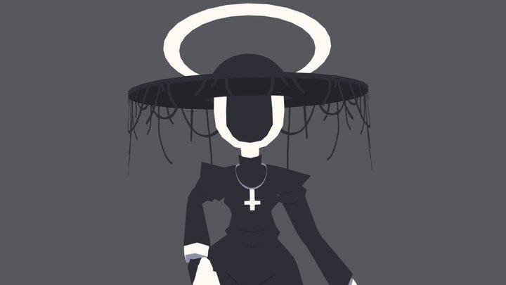 Bulky Sapper's Nun Lady 3D Model