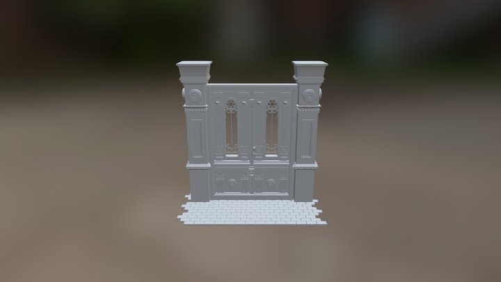Intricate door (untextured) 3D Model