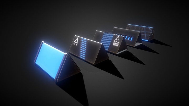 Sci- Fi Triangle Box Metal (Part Two) 3D Model