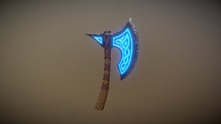 Viking rune axe 3D Model