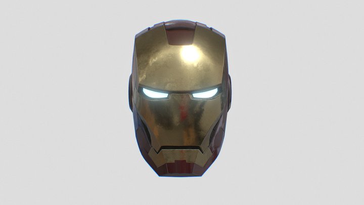 Iron Man mark III helmet 3D Model