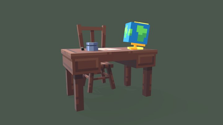 Desk 3D Model