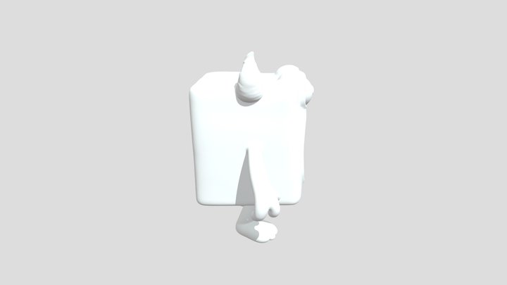 Moster cube Cute 3D print 3D Model