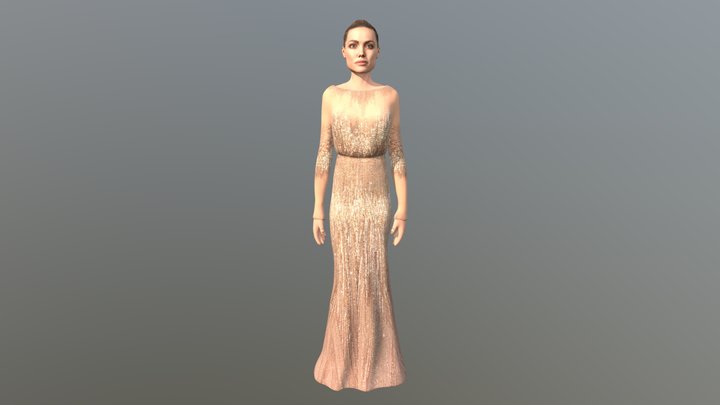Angelina Jolie full color 3D printing 3D Model