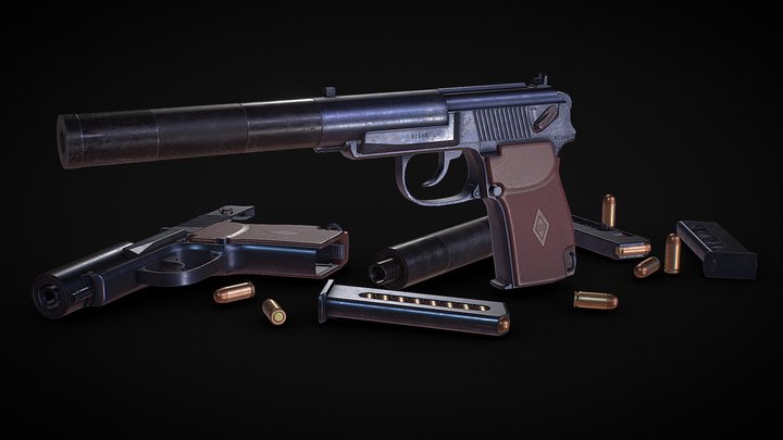 PB Pistol 3D Model