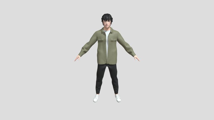 Modern Asian Urban Boys 3D Model