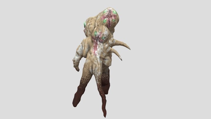 scp-173 free 3D model rigged