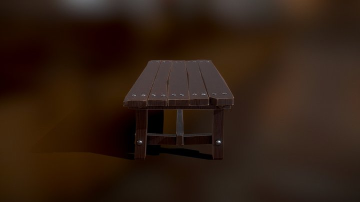 Old Table 3D Model