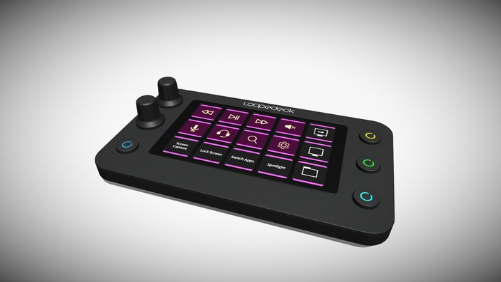 Loupedeck Live Stand steeper version by dukestah, Download free STL model
