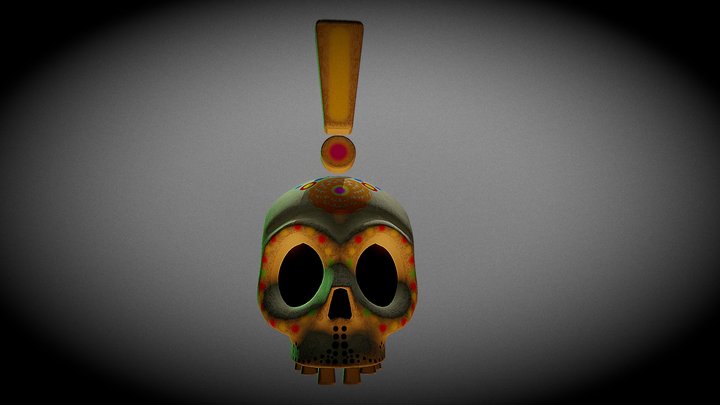 "Excited Skull" 3D Model