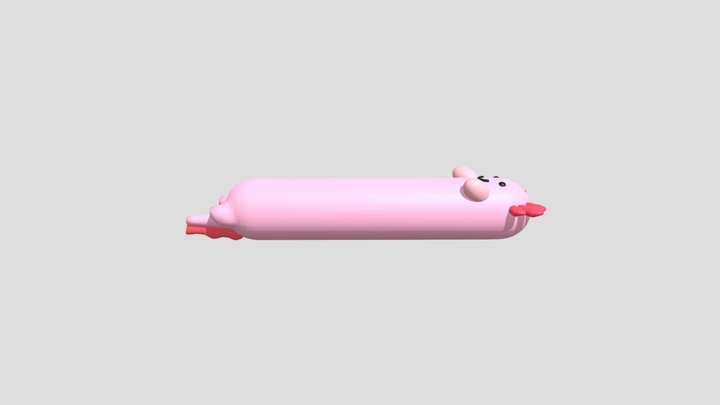 Axolotle Plushie 3D Model