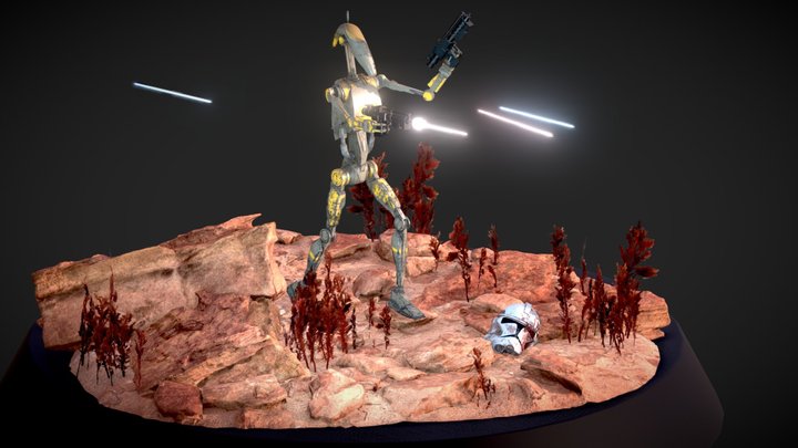 StarWars Battle Droid Commander 3D Model