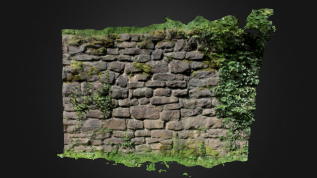 Sand Stone Wall 3D Model