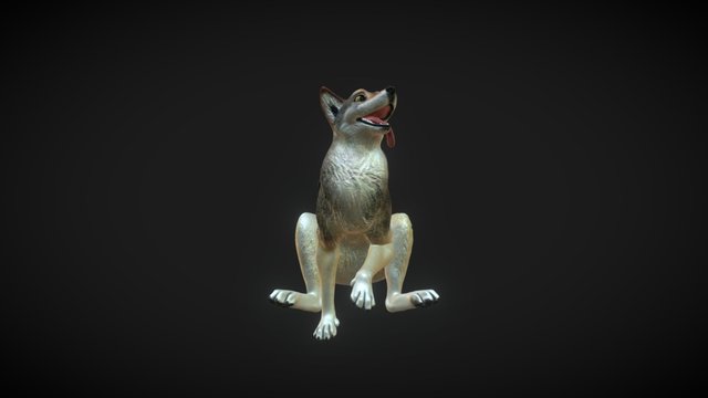 Silly Wolf 3D Model