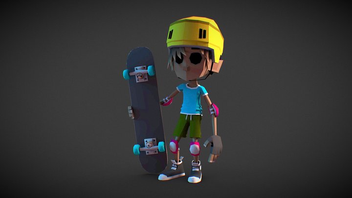 Skate Kid - Pocket Skate 3D Model