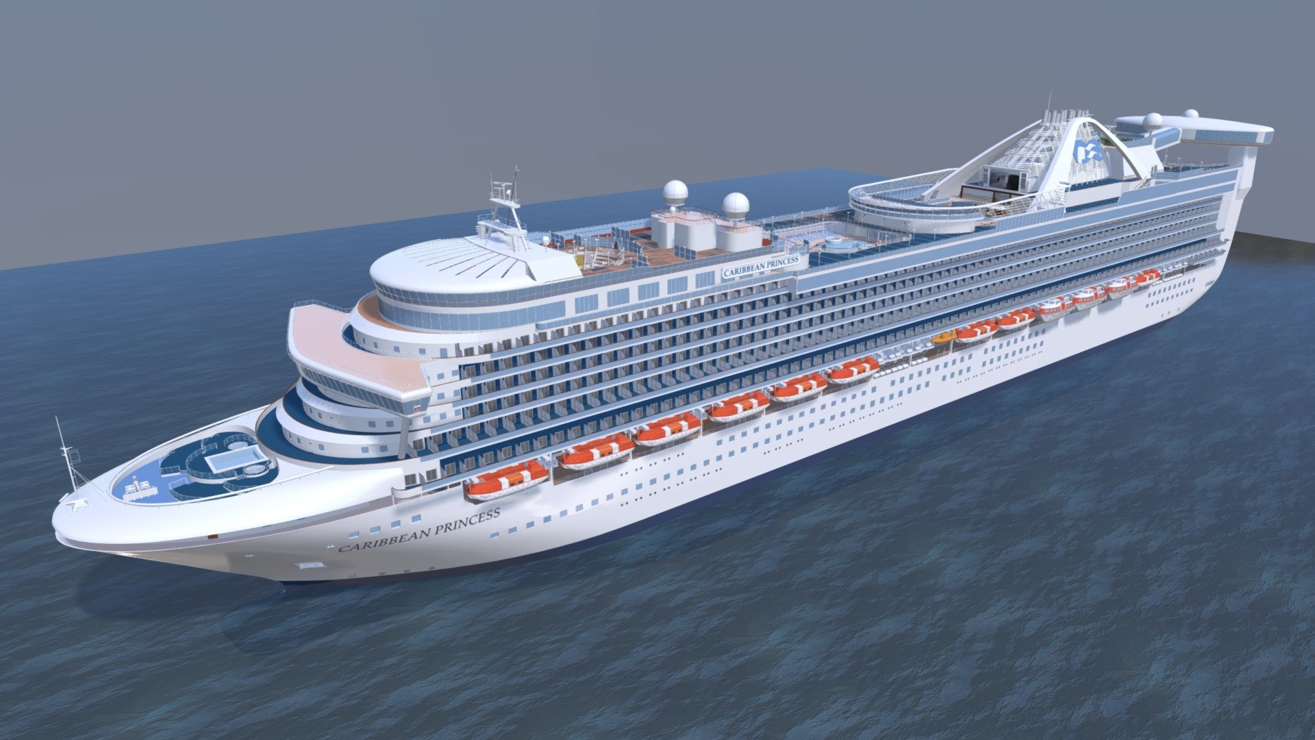 Caribbean Princess Cruise Ship 3d Model By Arion Digital
