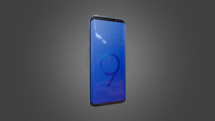 Samsung Galaxy S9 Coral Blue 3D Model