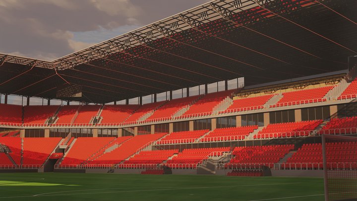New Widzew Lodz Stadium 3D Model
