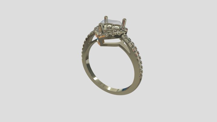 AHR035 goldring wedding engagement luxury – Free 3D Model STL