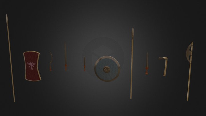 Bronze Age Weapons 3D Model