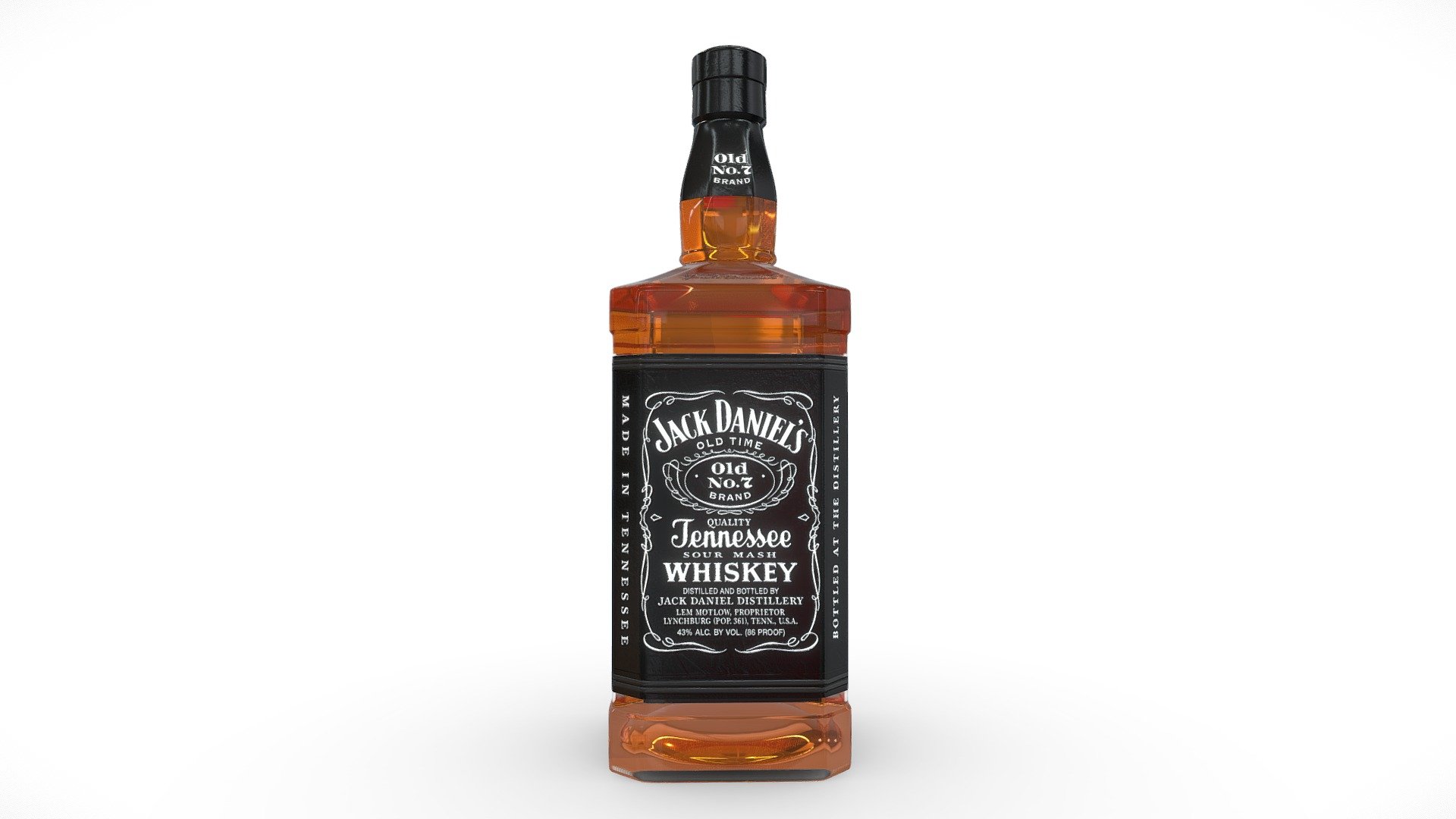 Jack Daniel's Bottle 3D Model - Buy Royalty Free 3D model by John Doe  (@Johndoe3D) [f4b94e3]
