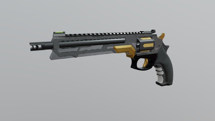 44 Magnum Revolver 3D Model