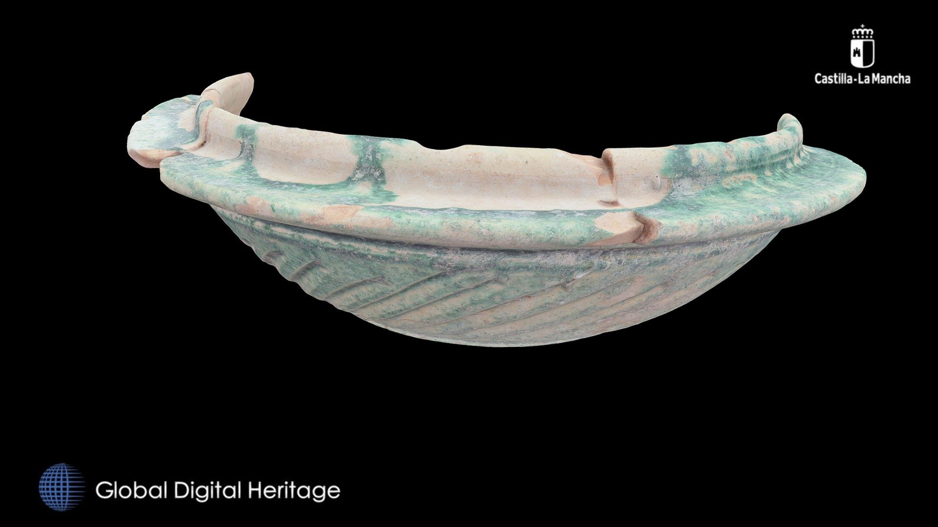 Glazed Ceramic Lid Fragment, Calatrava la Vieja