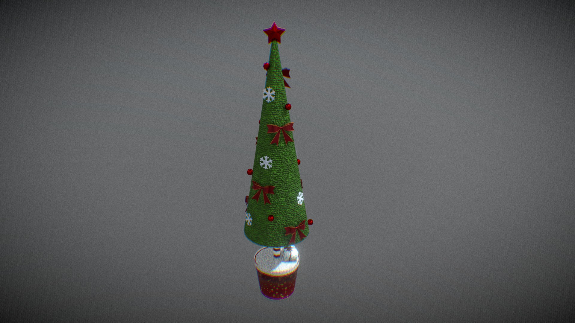 3D model Toy Christmas Tree - This is a 3D model of the Toy Christmas Tree. The 3D model is about a christmas tree with lights.