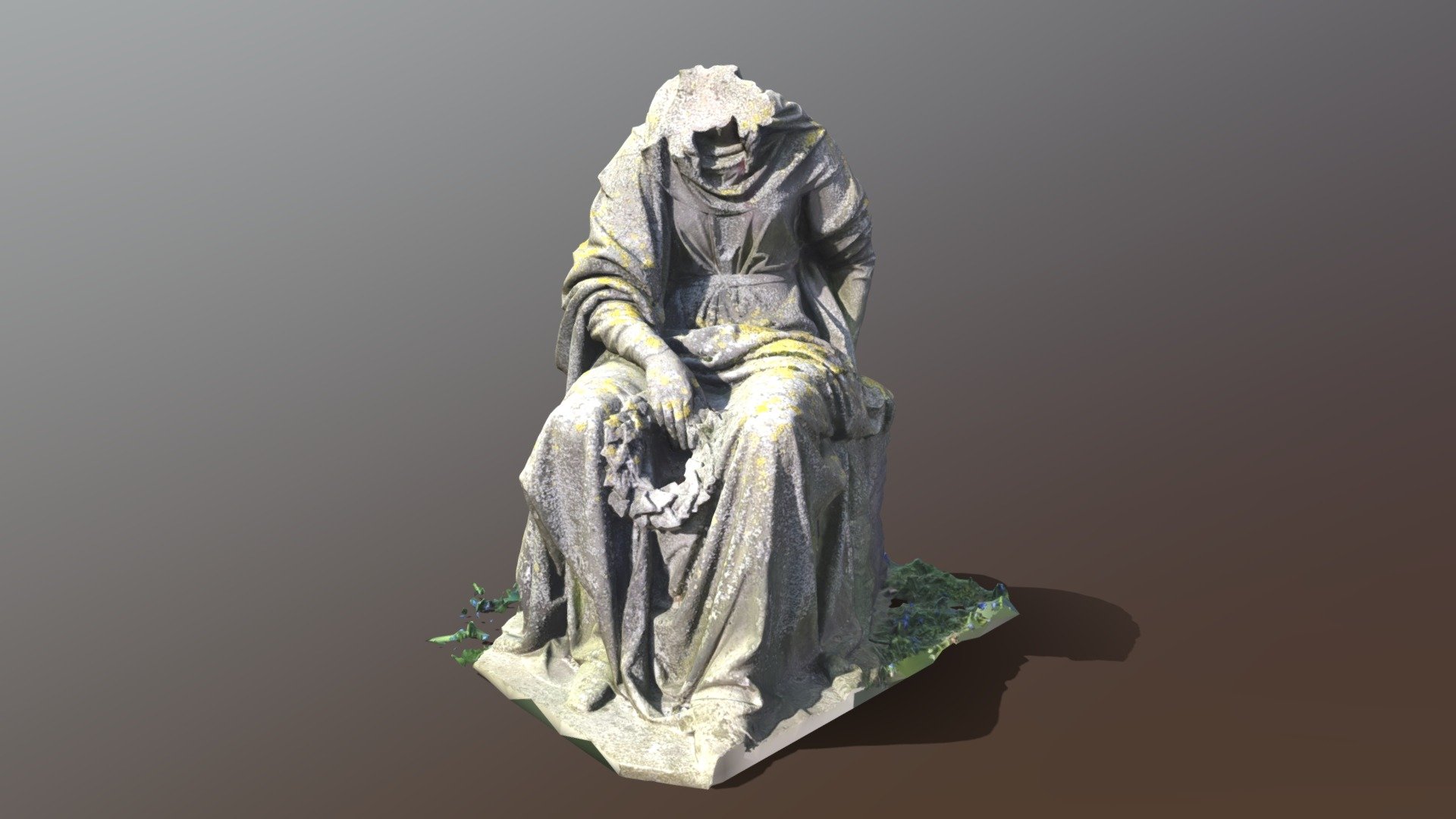 Kopflose Statue auf dem Hehlentorfriedhof Celle