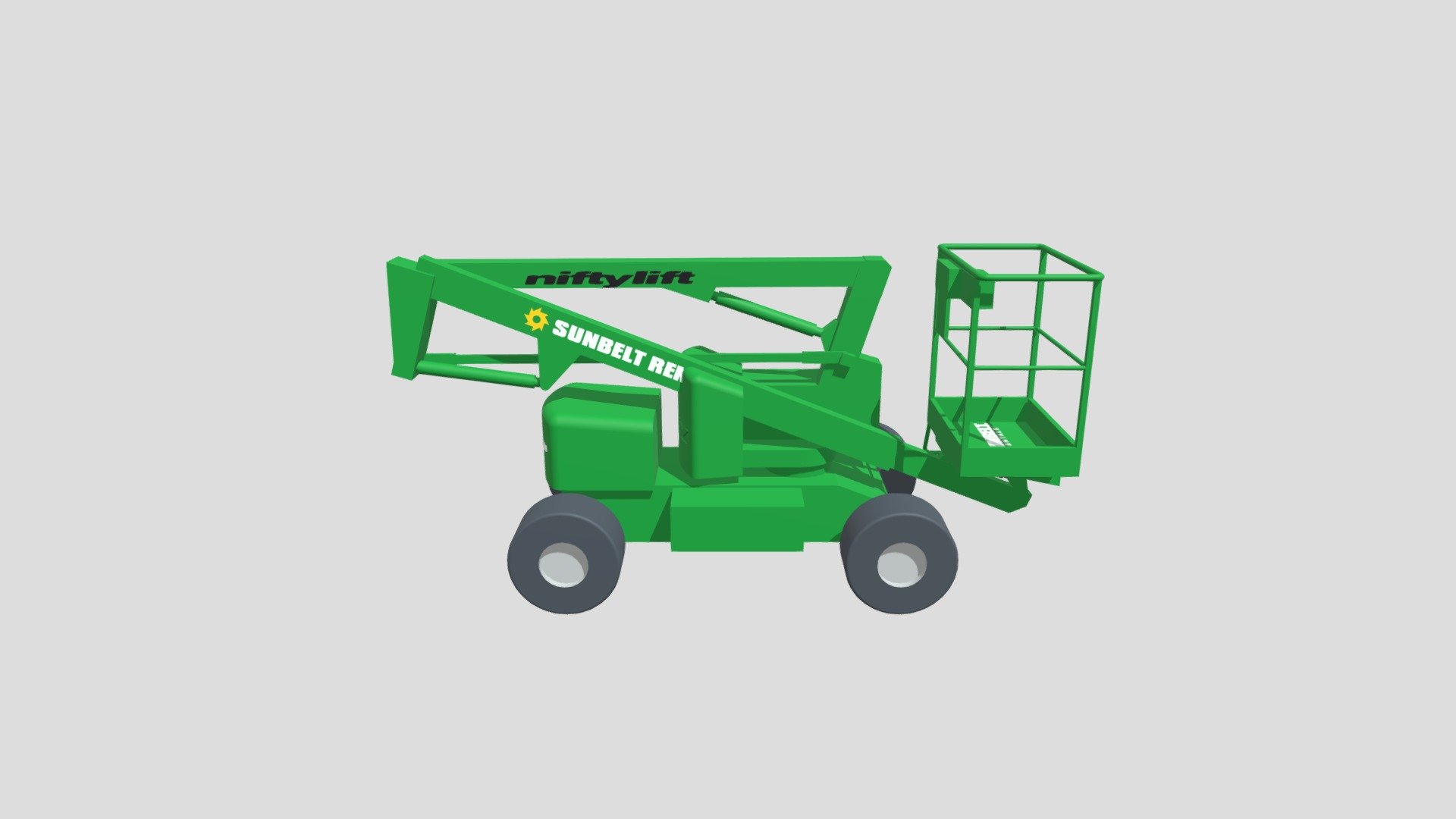 Sunbelt Rentals Articulating Boom Lift HR12 4x4 3D model by bimstore