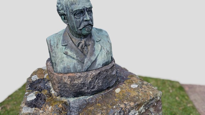 Gustaf Fröding 1860-1911 Swedish poet and writer 3D Model