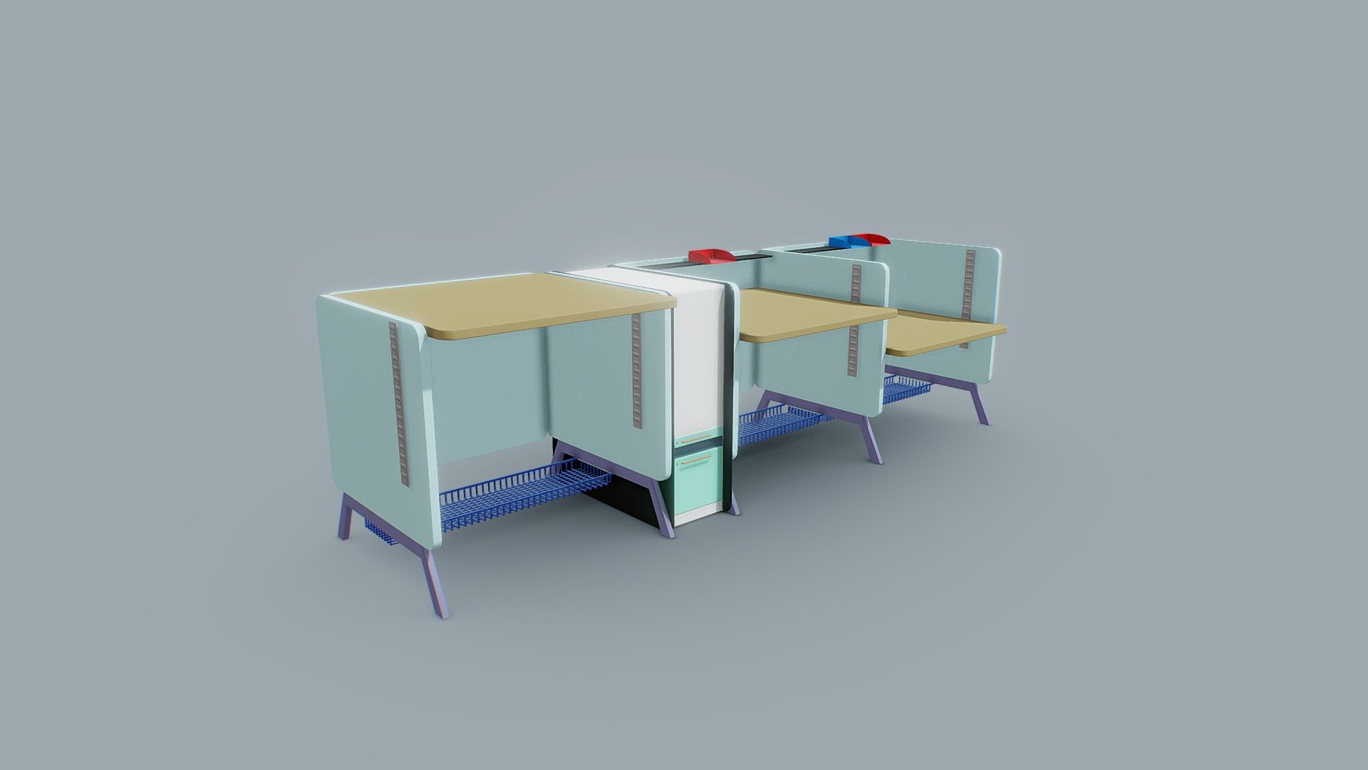 Compact Office Desks - Buy Royalty Free 3D model by TankStorm ...