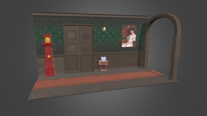 Victorian Manor Diorama 3D Model