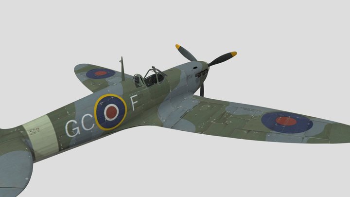 RAF spitfire n3201 3D Model