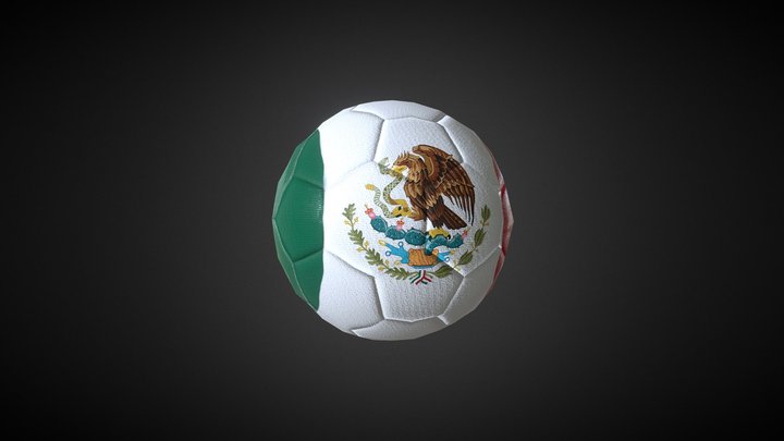 Mexico Soccer Ball 3D Model